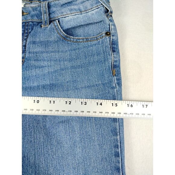 Cat & Jack Jeans Girls 12 Blue Unicorn Rainbow Embroidered Kidcore 90skids Y2K - Picture 10 of 10